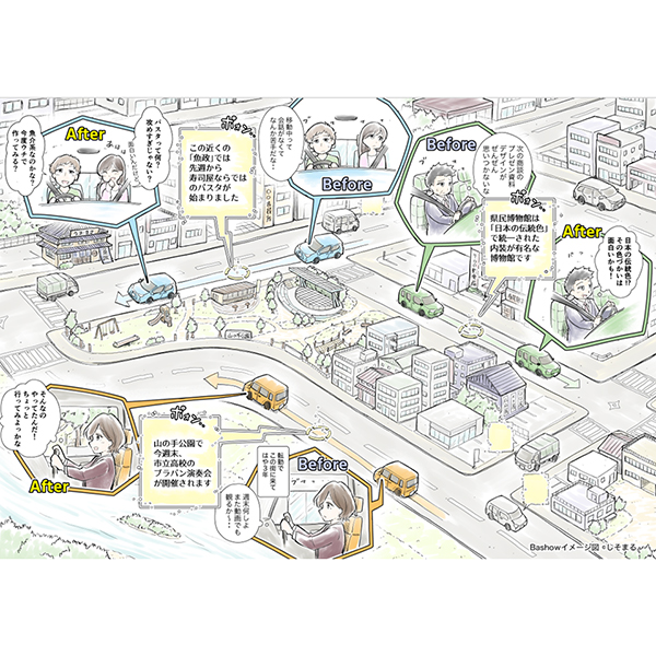 Bashow Aims for In-Vehicle App, Begins Verification Test to Expand Topic Volume in Collaboration with NTT Townpage