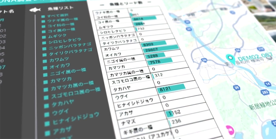 生物多様性見える化SaaSデモ画面