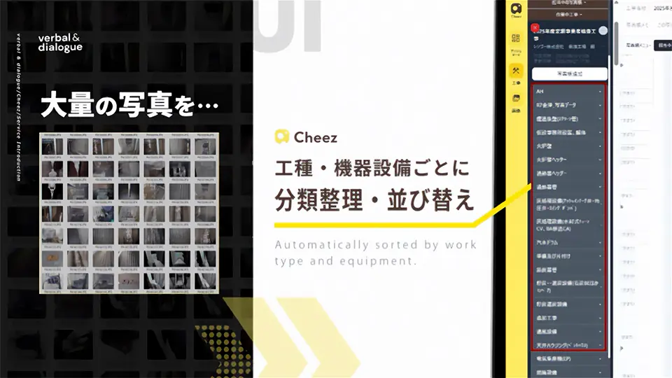大量の写真もAIにより簡単に整理することが出来る