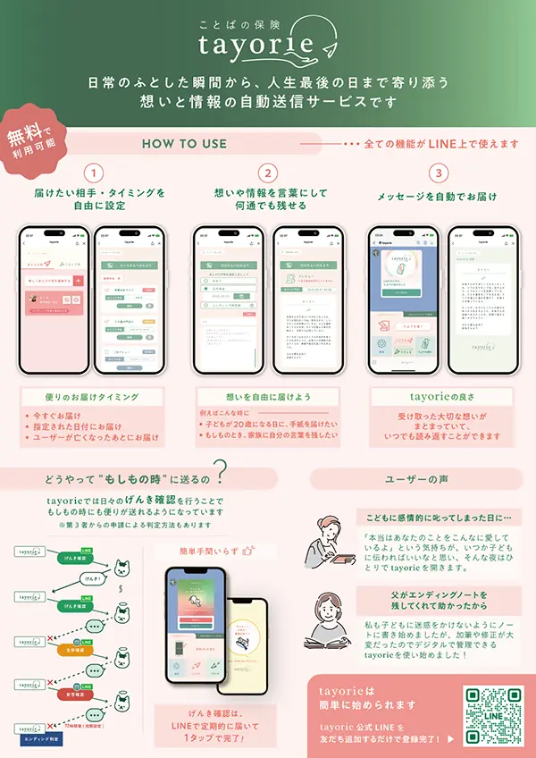 エンディング支援サービス〝tayorie〟のPoC開発