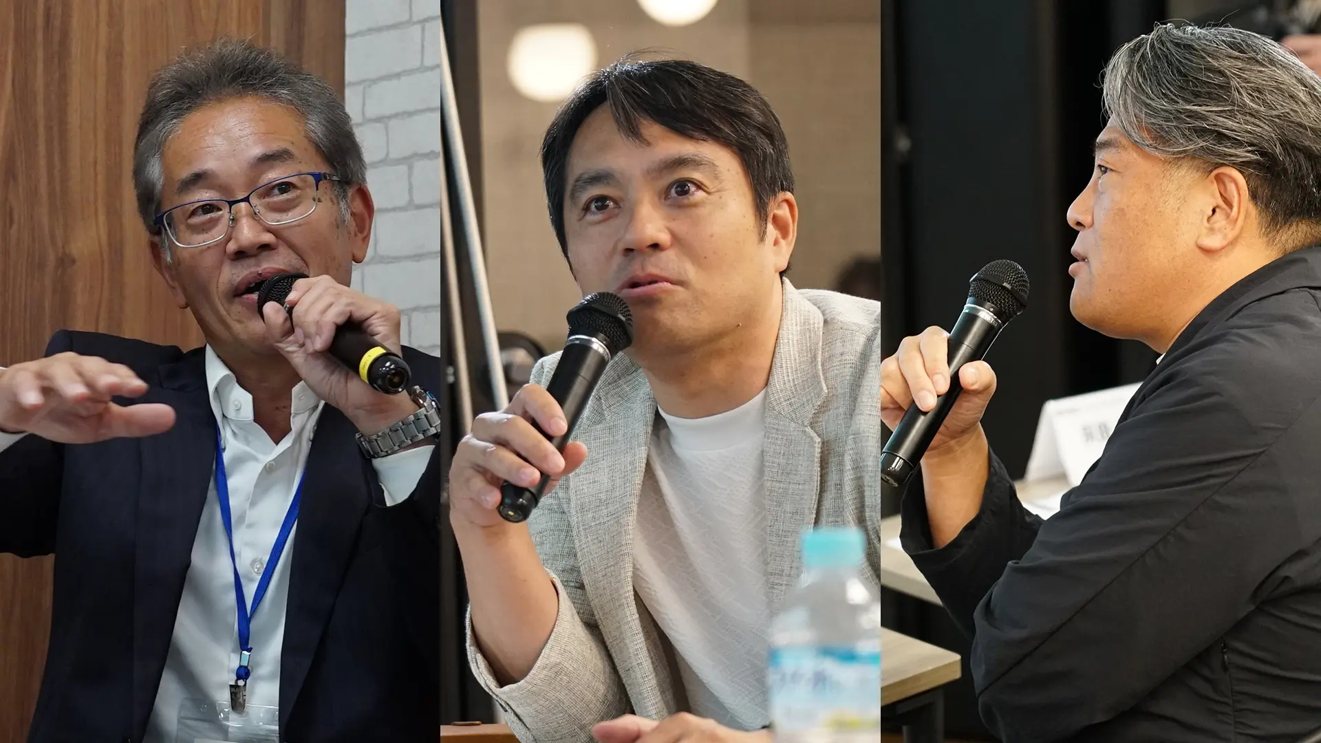 赤城規史氏（左：鹿島建設株式会社）、灰田俊也氏（中：選考評価委員）、谷元樹氏（右：選考評価委員）